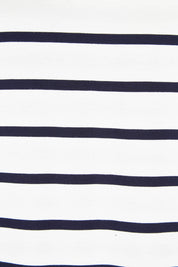 Product shot of the Destiny Top in colour Stripe (White), detail