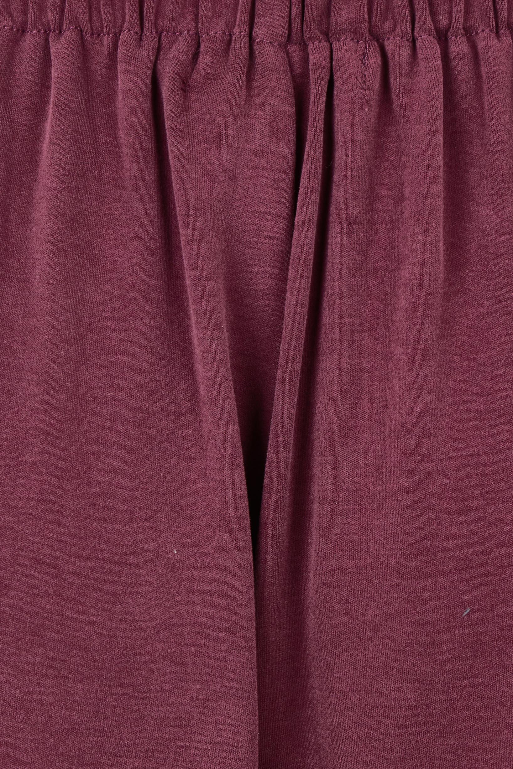 Product shot of the Jazmine Cotton Blend Top in colour Plum (Red), detail