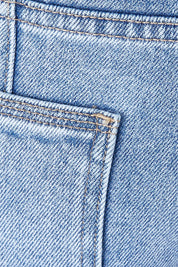 Product shot of the Wide Leg Jean in colour Lightdenim (Blue), detail