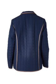 Preloved Diamond Stitch Quilted Lightweight Jacket - Navy