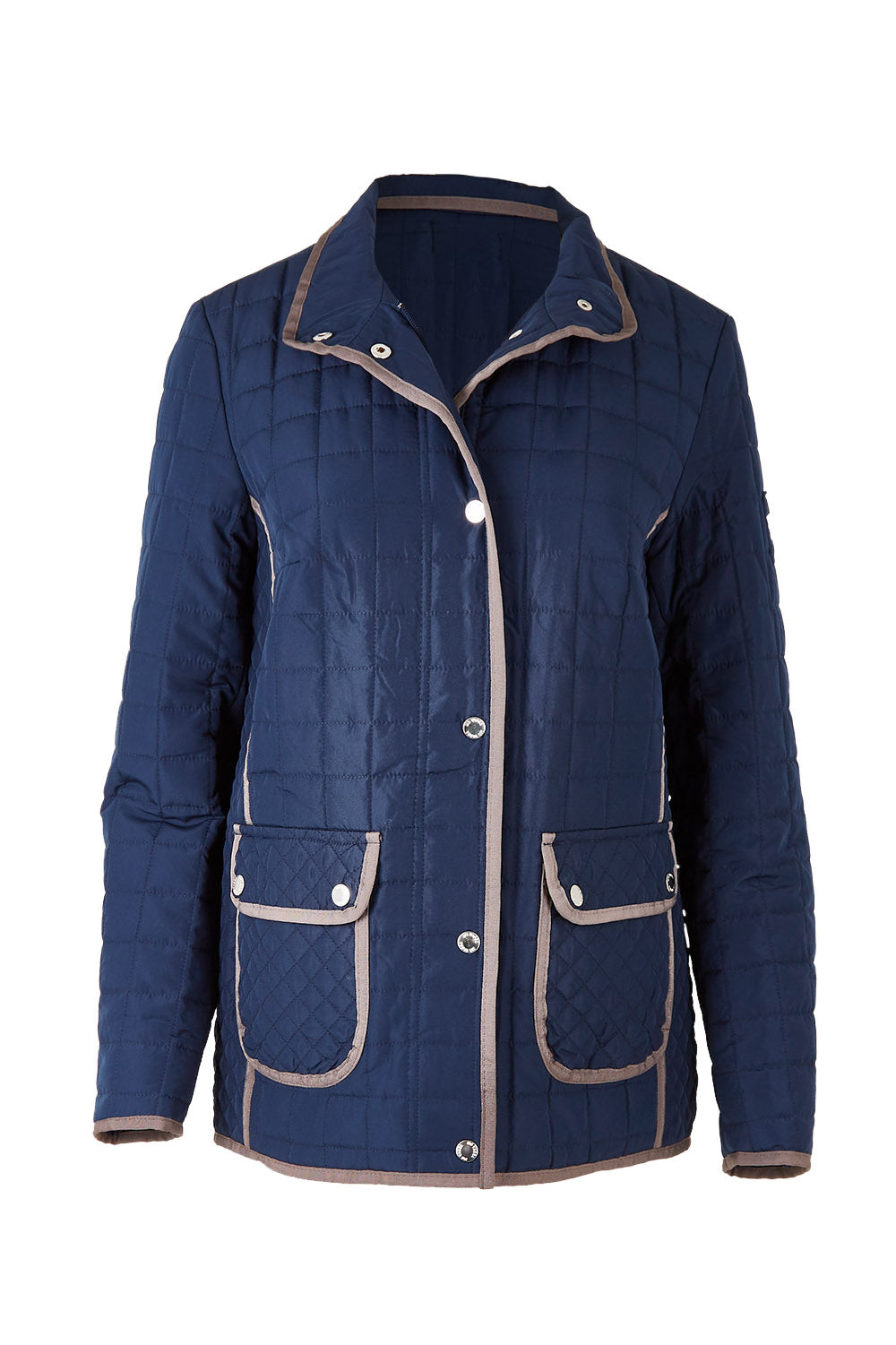 Preloved Diamond Stitch Quilted Lightweight Jacket - Navy