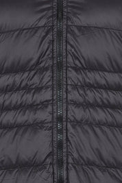 Product shot of the 3/4 Reversible Down Jacket in colour Minkblk (Black), detail