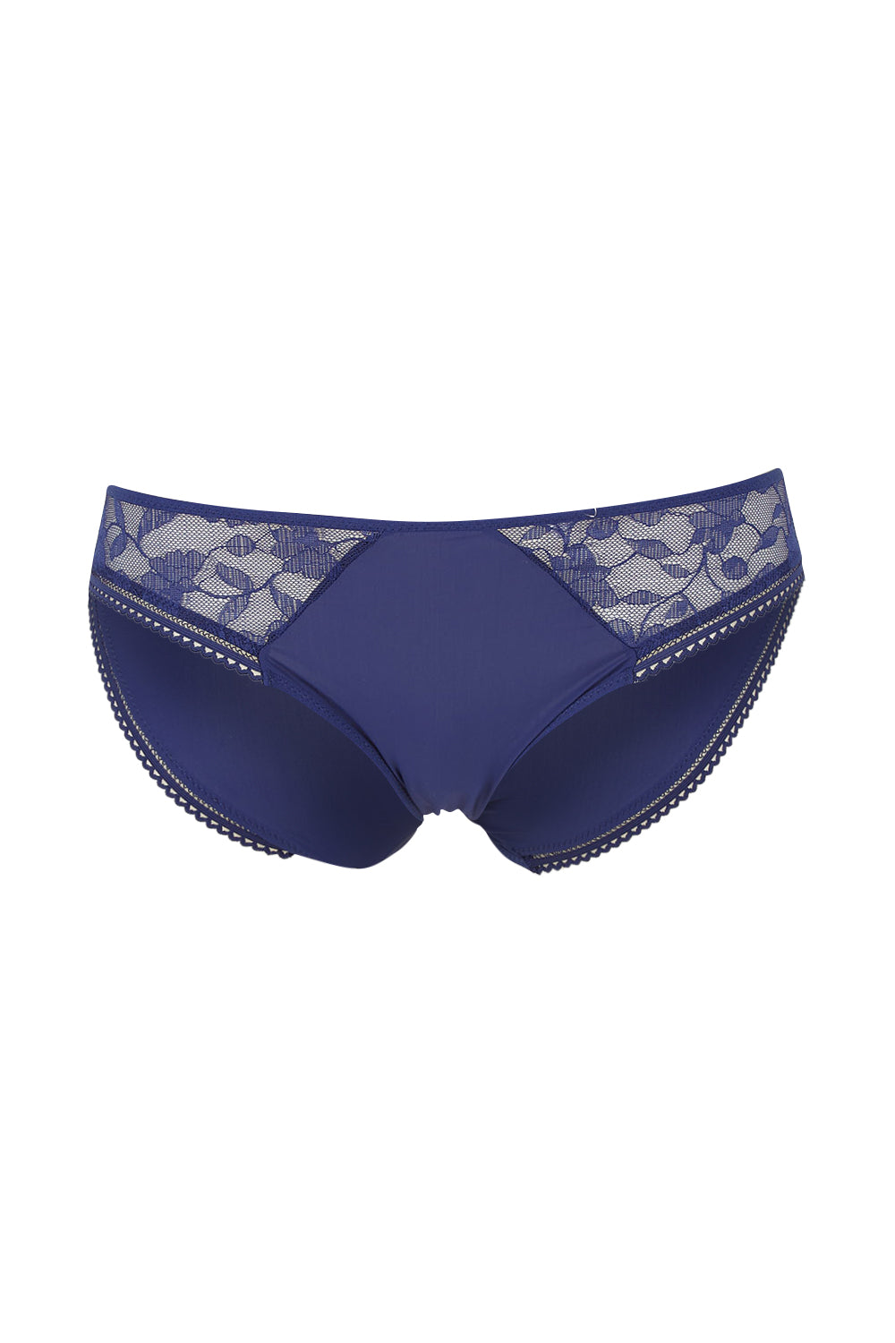Product shot of the Marta Shorty Brief in colour Danubeblue (Blue), from the front