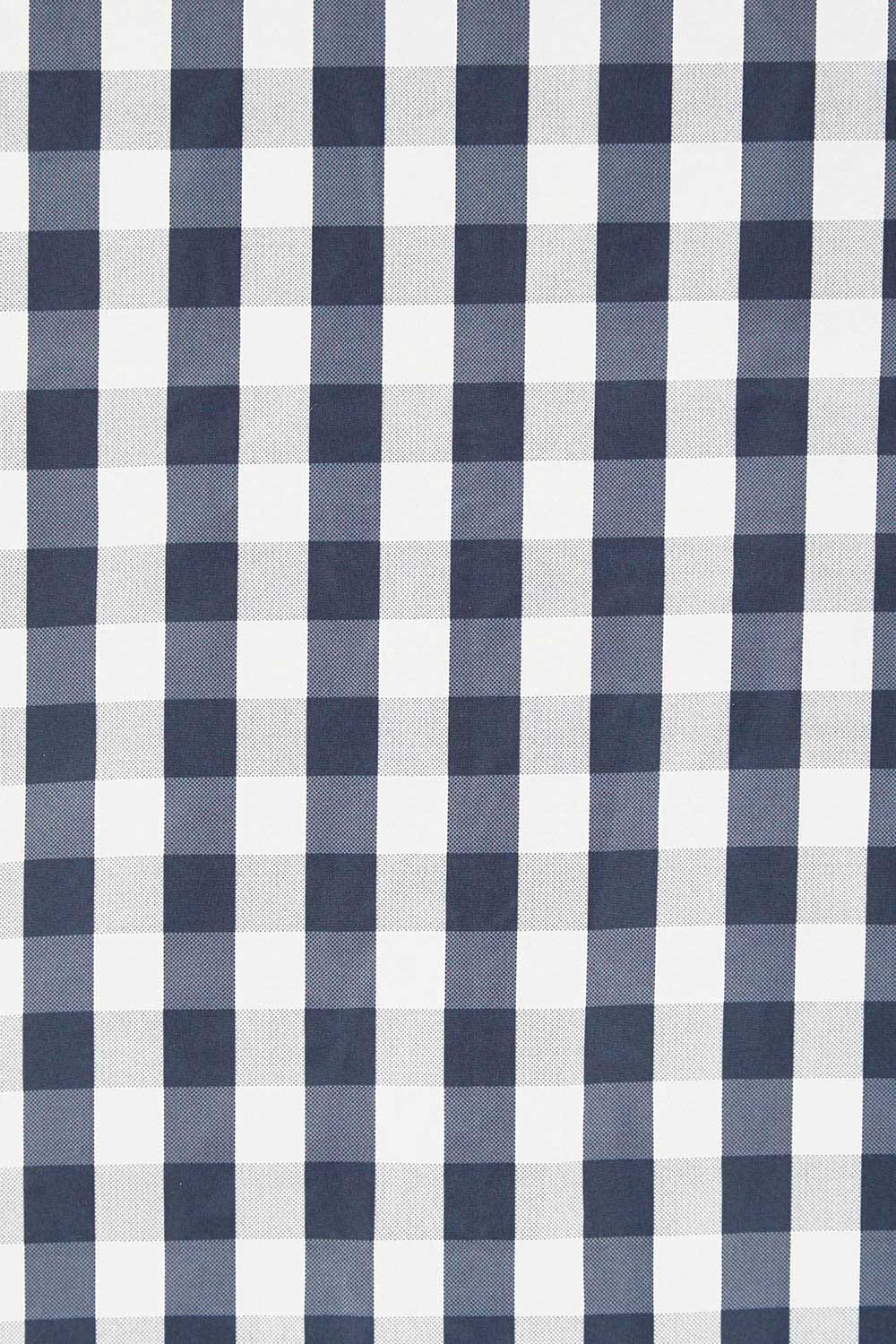 Product shot of the Rosie Raincoat in colour Navychequ (Blue), detail