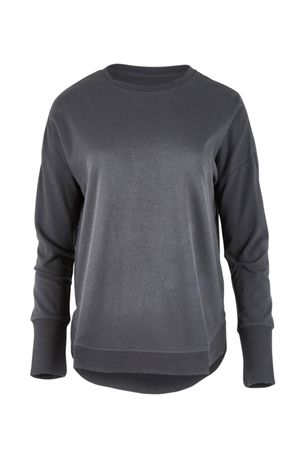 Product shot of the Lucy French Terry Sweat in colour Gunmetal (Grey), from the front