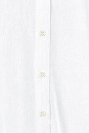 Product shot of the Flynn Linen Blend Shirt in colour White (White), detail