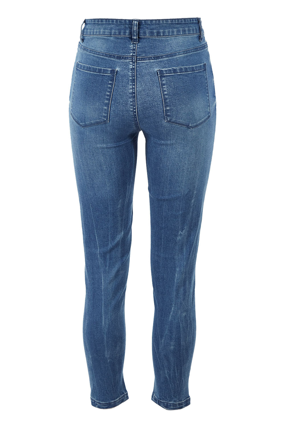 Product shot of the Hadley Hiin colourRise Jean - Midblue (Blue), from the back