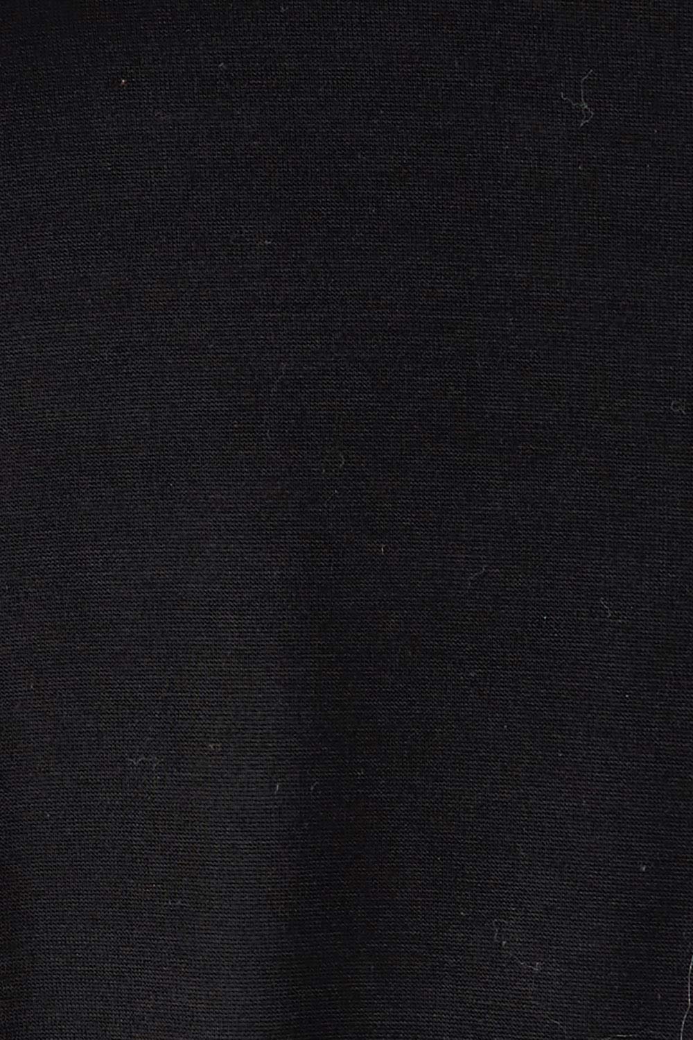 Product shot of The Bamboo Blend Button Dress in colour Black (Black), detail