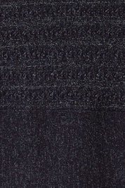 Product shot of The Cable Knit Dress in colour Blackfleck (Black), detail