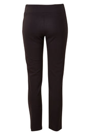 Product shot of The Straight Leg Ponte Pant in colour Black (Black), from the back