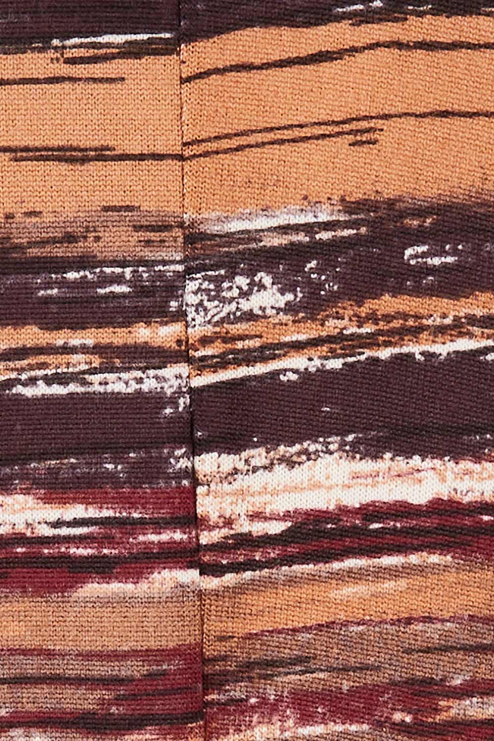 Product shot of The Swing Knit Cardigan in colour Winestripe (Purple), detail