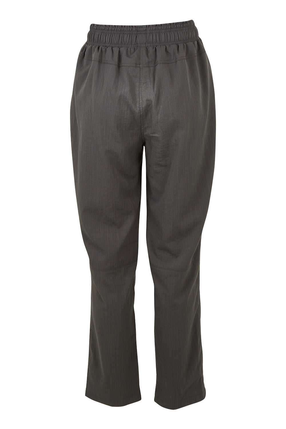 Product shot of The Easy Wear Pant in colour Ashgreen (Green), from the back