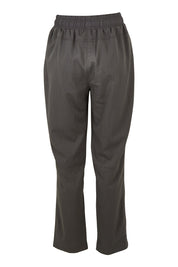 Product shot of The Easy Wear Pant in colour Ashgreen (Green), from the back