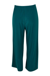 Product shot of The Recycled Relax Fit Pant in colour Deeplagoon (Green), from the back