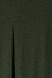 Product shot of the Preloved The V Split Midi Tee Dress in colour Khaki (Green), detail