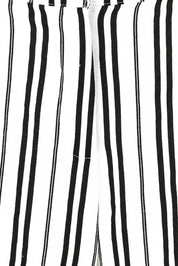 Product shot of The Striped Pull On Cullotte in colour Blackwhite (Black), detail