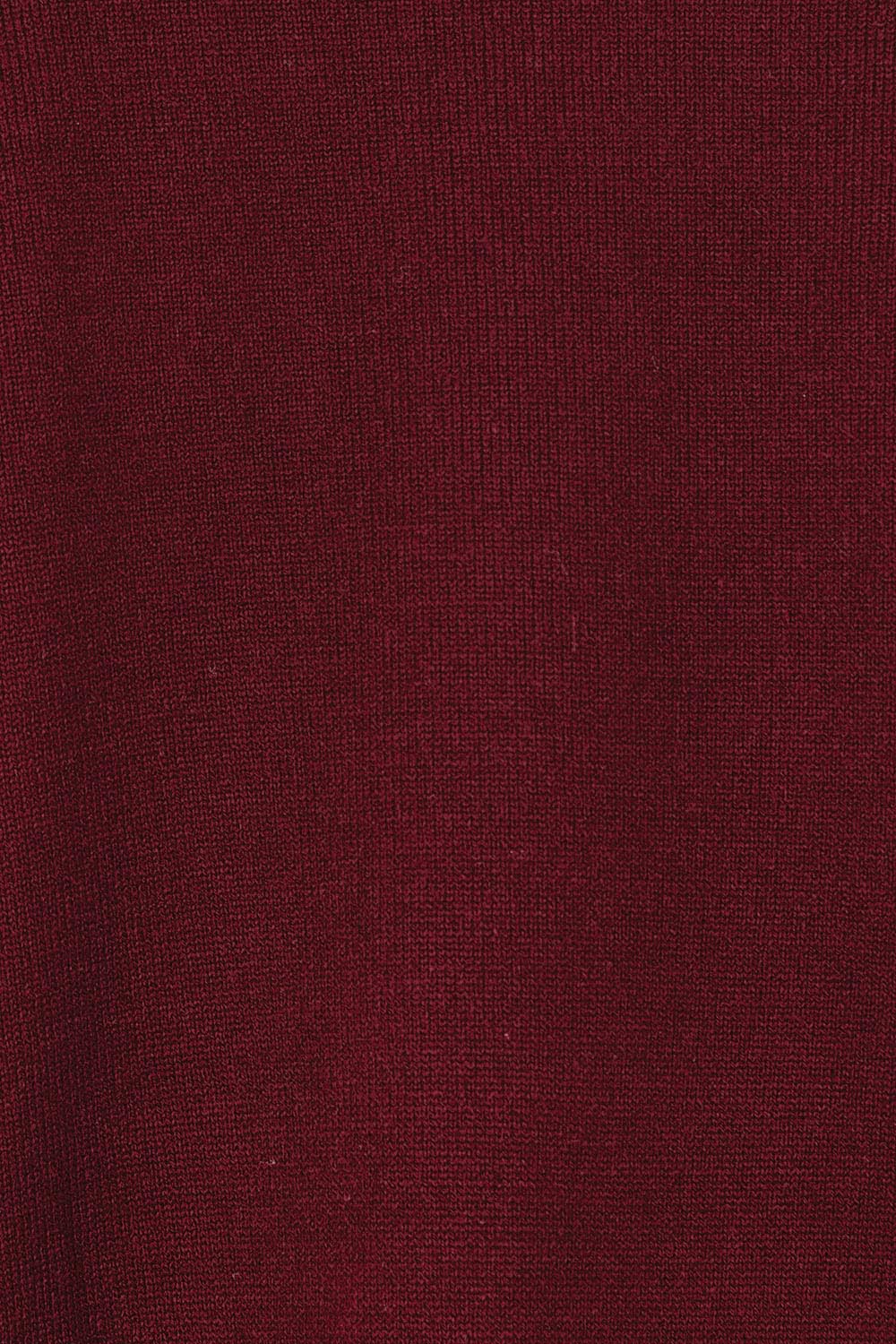 Product shot of The Keepers Soft Round Neck Jumper in colour Firered (Red), detail