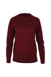 Product shot of The Keepers Soft Round Neck Jumper in colour Firered (Red), from the front