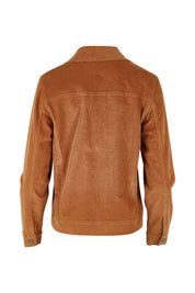 Product shot of The Cord Casual Jacket in colour Camel, from the back