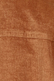 Product shot of The Cord Casual Jacket in colour Camel, detail