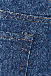 Product shot of The Contour Jean in colour Darkdenim (Blue), detail