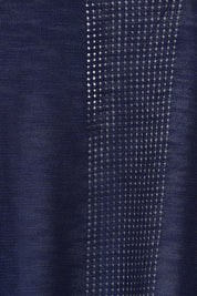 Product shot of The Short Sleeve Shrug in colour Clasicnavy (Blue), detail