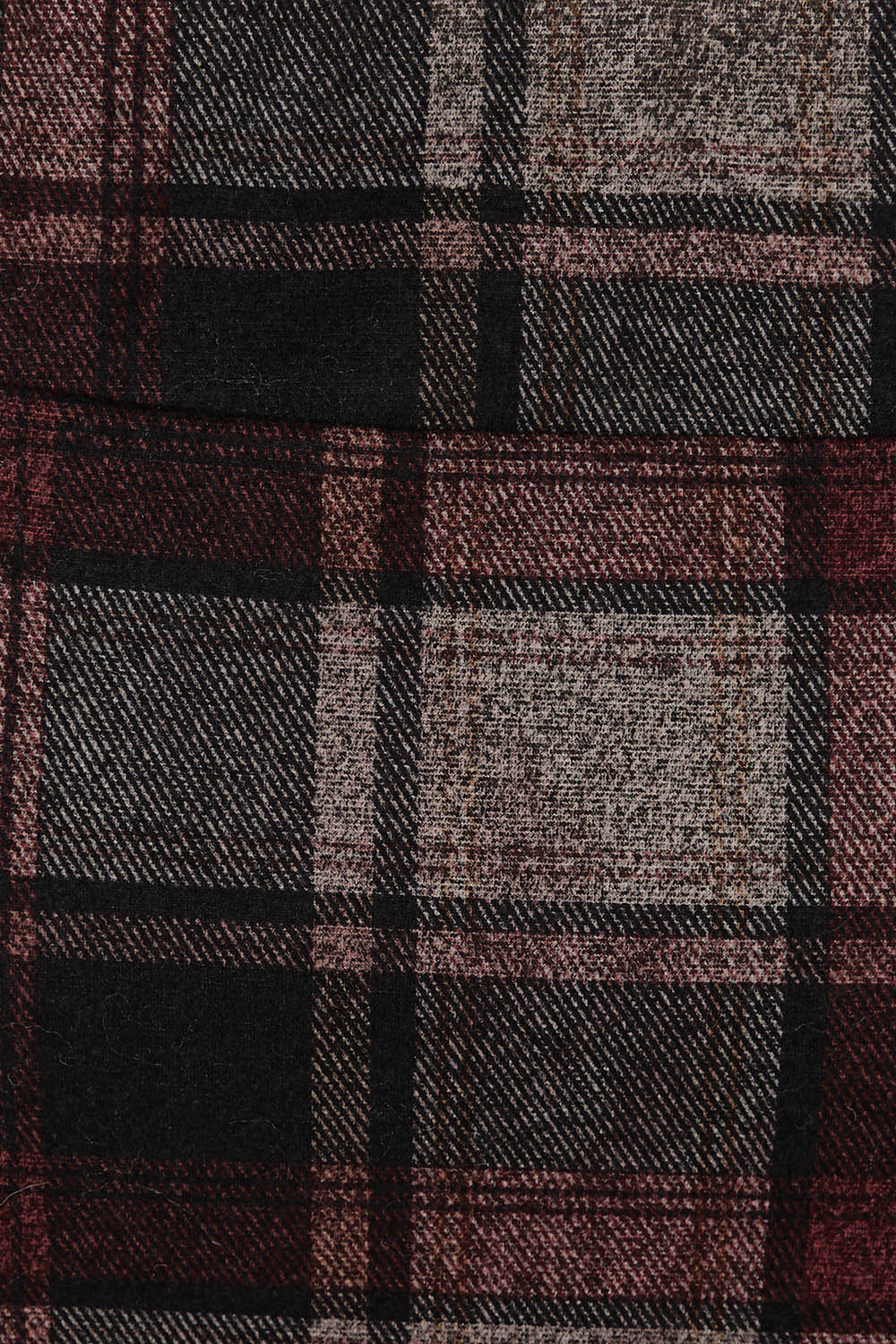 Product shot of The Ponte Check Pull On Midi Skirt in colour Blackred (Black), detail