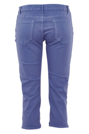 Product shot of The 3/4 Stretch Jean in colour Blue (Blue), from the back