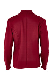 Product shot of The Ponte Blazer in colour Wildberry (Red), from the back