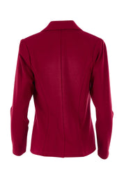Product shot of The Ponte Blazer in colour Wildberry (Red), from the back