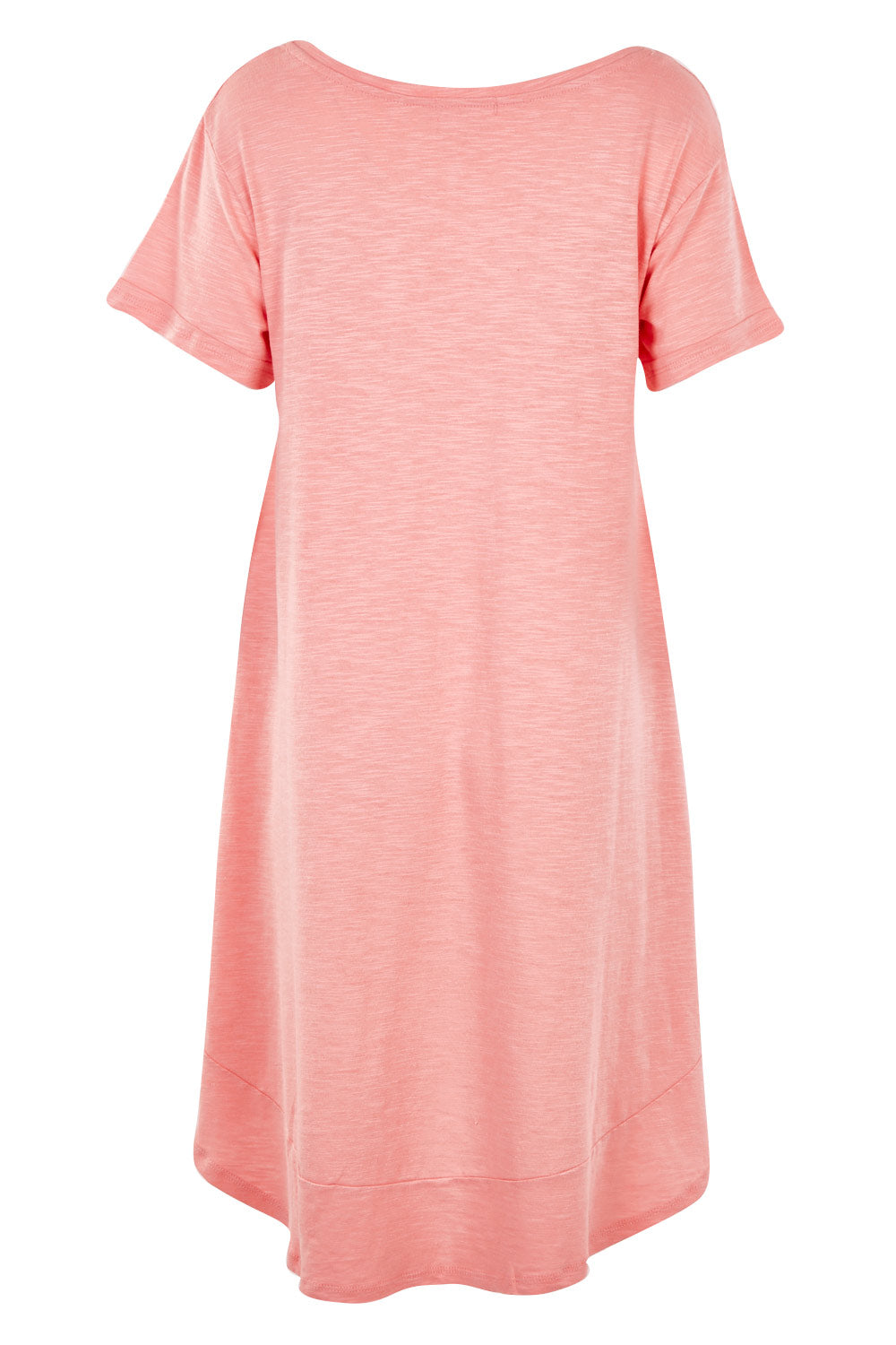 Product shot of The Swing Dress in colour Pink (Pink), from the back