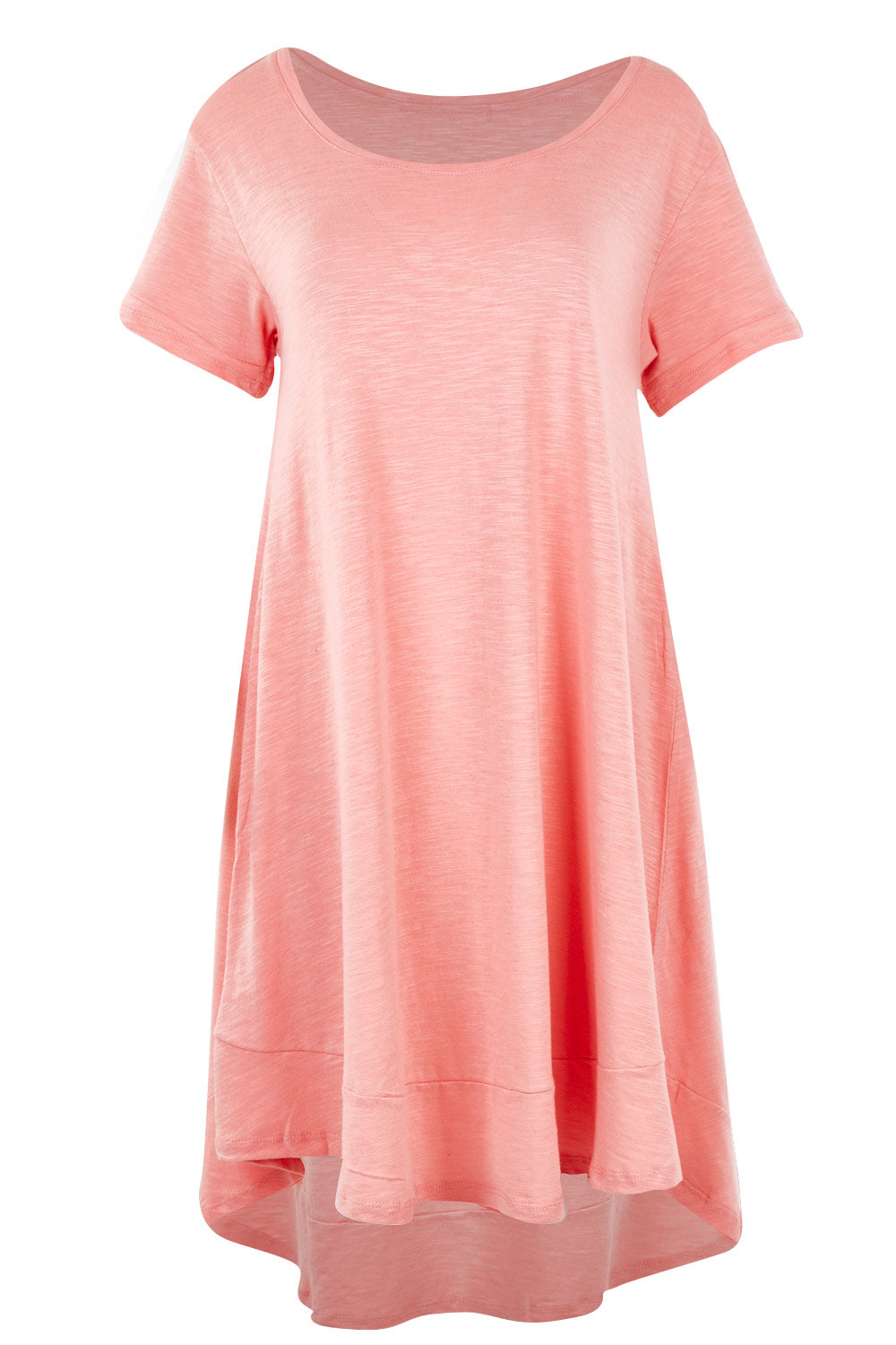 Product shot of The Swing Dress in colour Pink (Pink), from the front