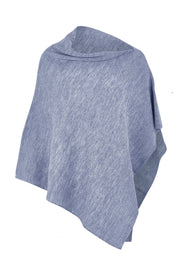 Product shot of The Perfect Poncho in colour Bluemarle (Blue), from the front