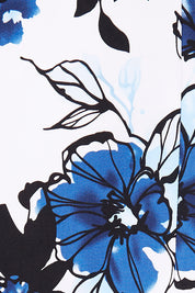 Product shot of The Everyday Printed Blazer in colour Bluefloral (Blue), detail
