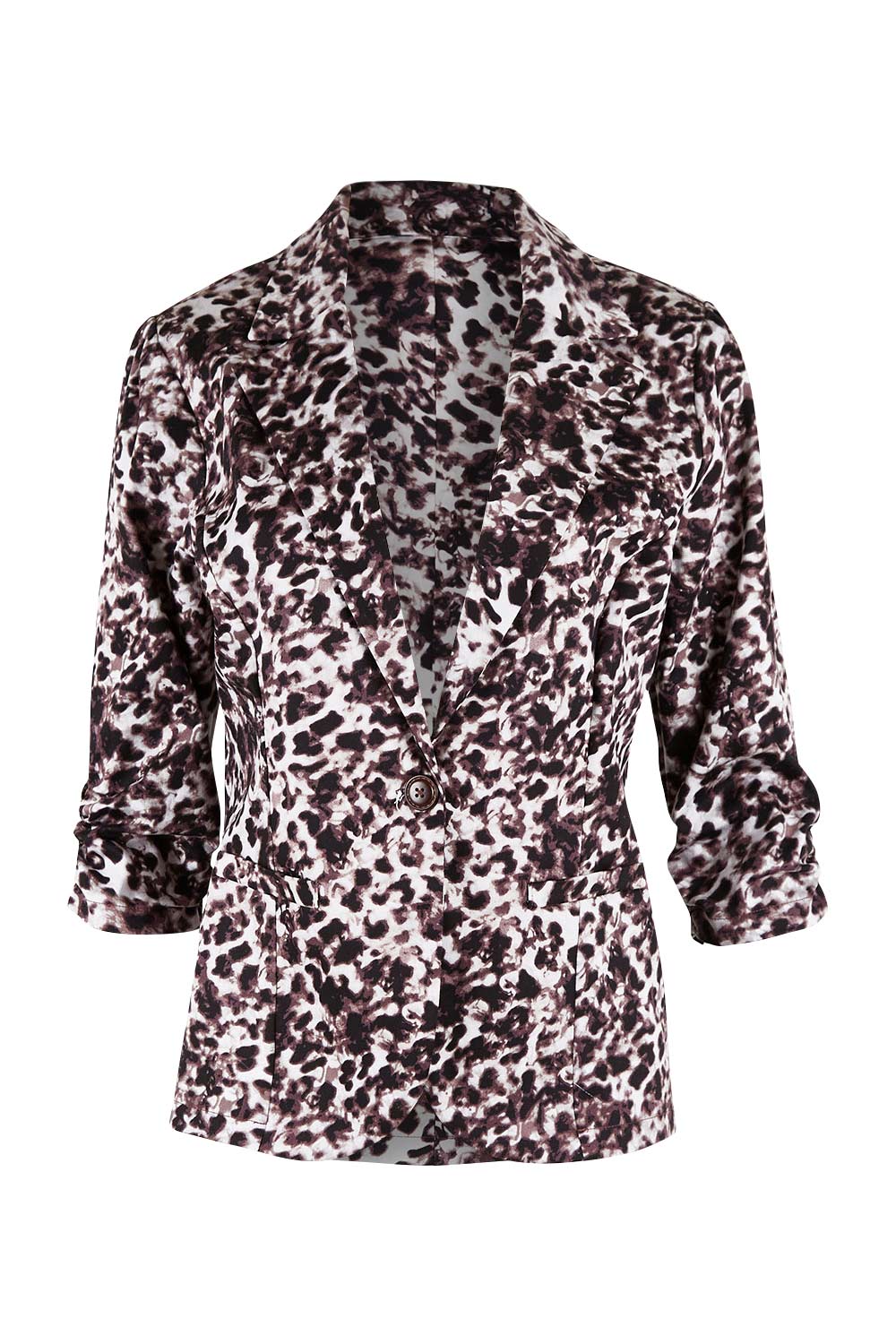 Product shot of The Everyday Printed Blazer in colour Mutedpink (Pink), from the front