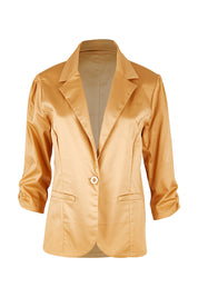 Product shot of The Everyday Blazer in colour Camel, from the front