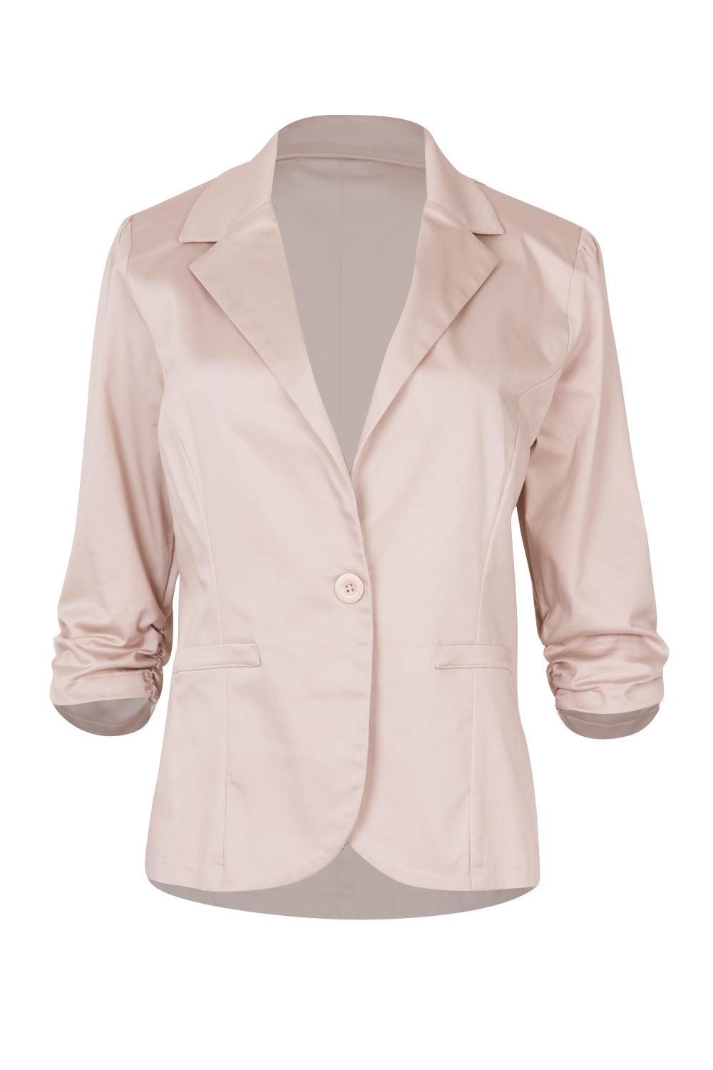 Product shot of The Everyday Blazer in colour Stone, from the front