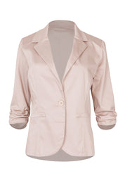 Product shot of The Everyday Blazer in colour Stone, from the front