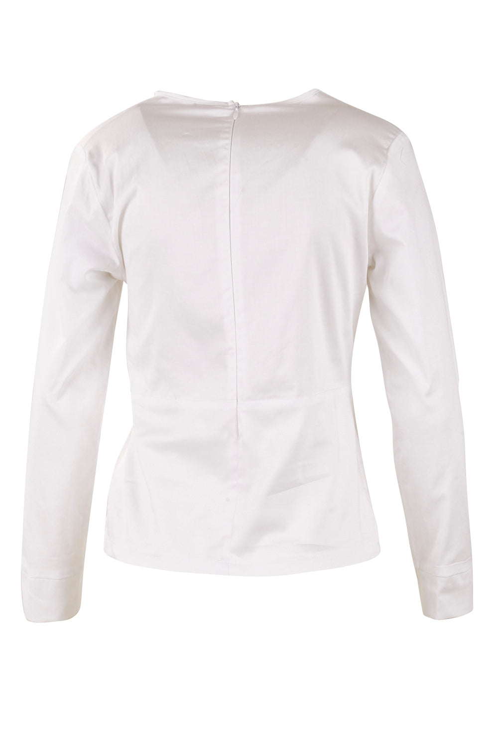 Product shot of the Knot Blouse in colour White (White), from the back