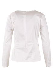 Product shot of the Knot Blouse in colour White (White), from the back