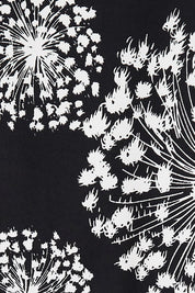 Product shot of The Lined Jersey Dress in colour Blooms (Black), detail