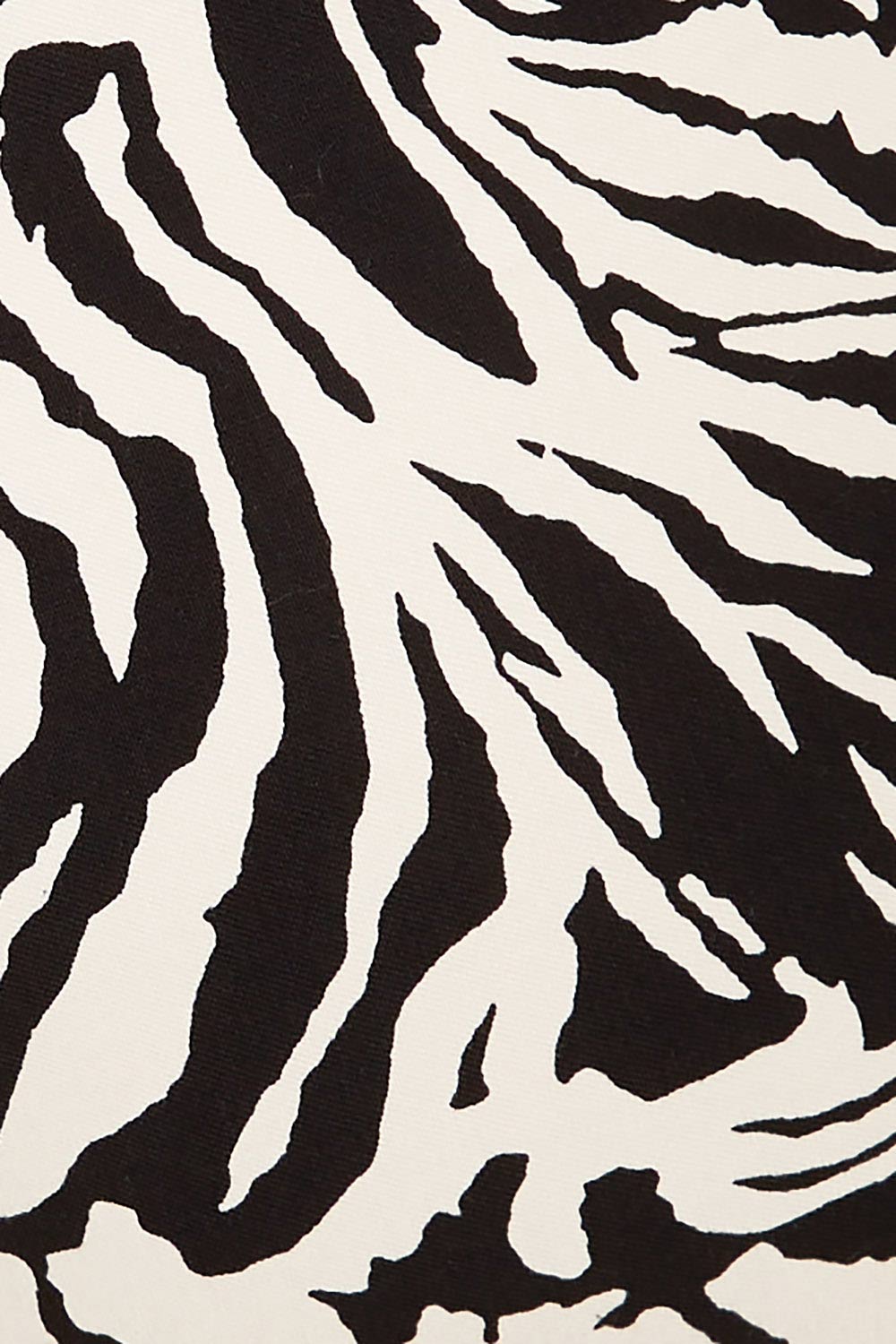 Product shot of The Printed Pull On Pant in colour Zebra (Black), detail
