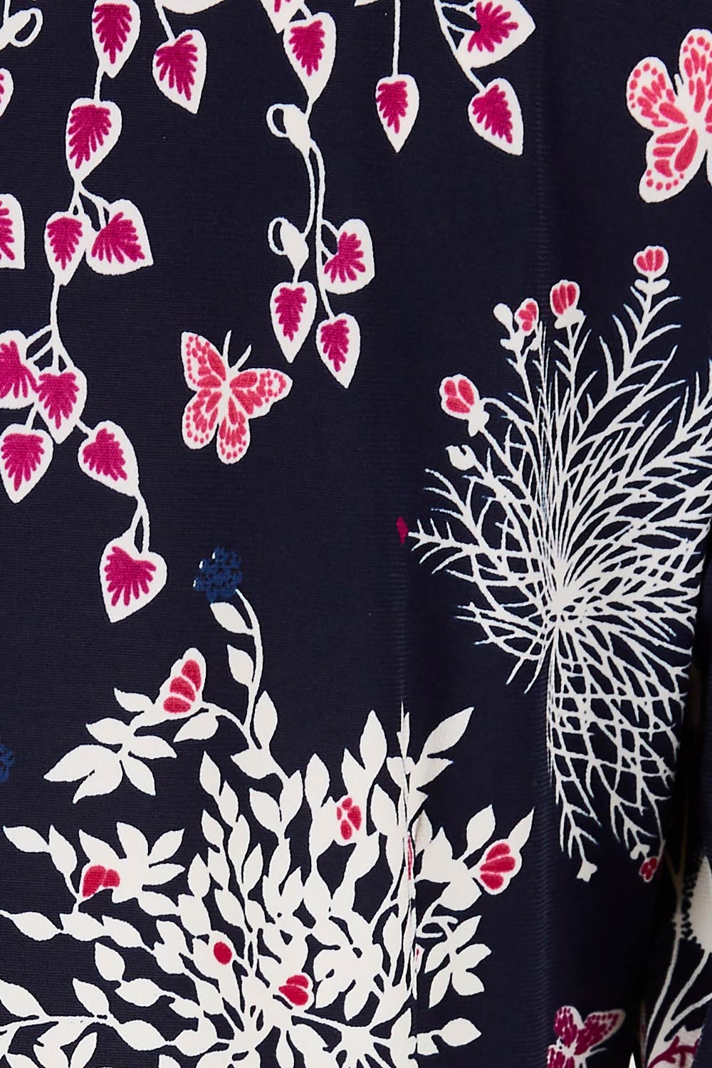 Product shot of The Ruched Waist Detail Dress in colour Garden (Blue), detail