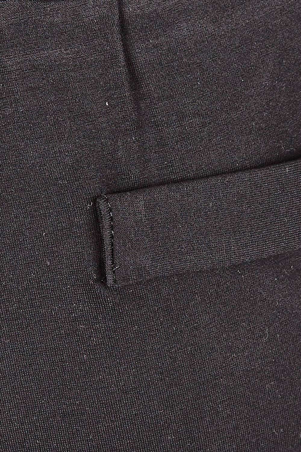 Product shot of The Straight Cut Pull On Ponte Pant in colour Black (Black), detail