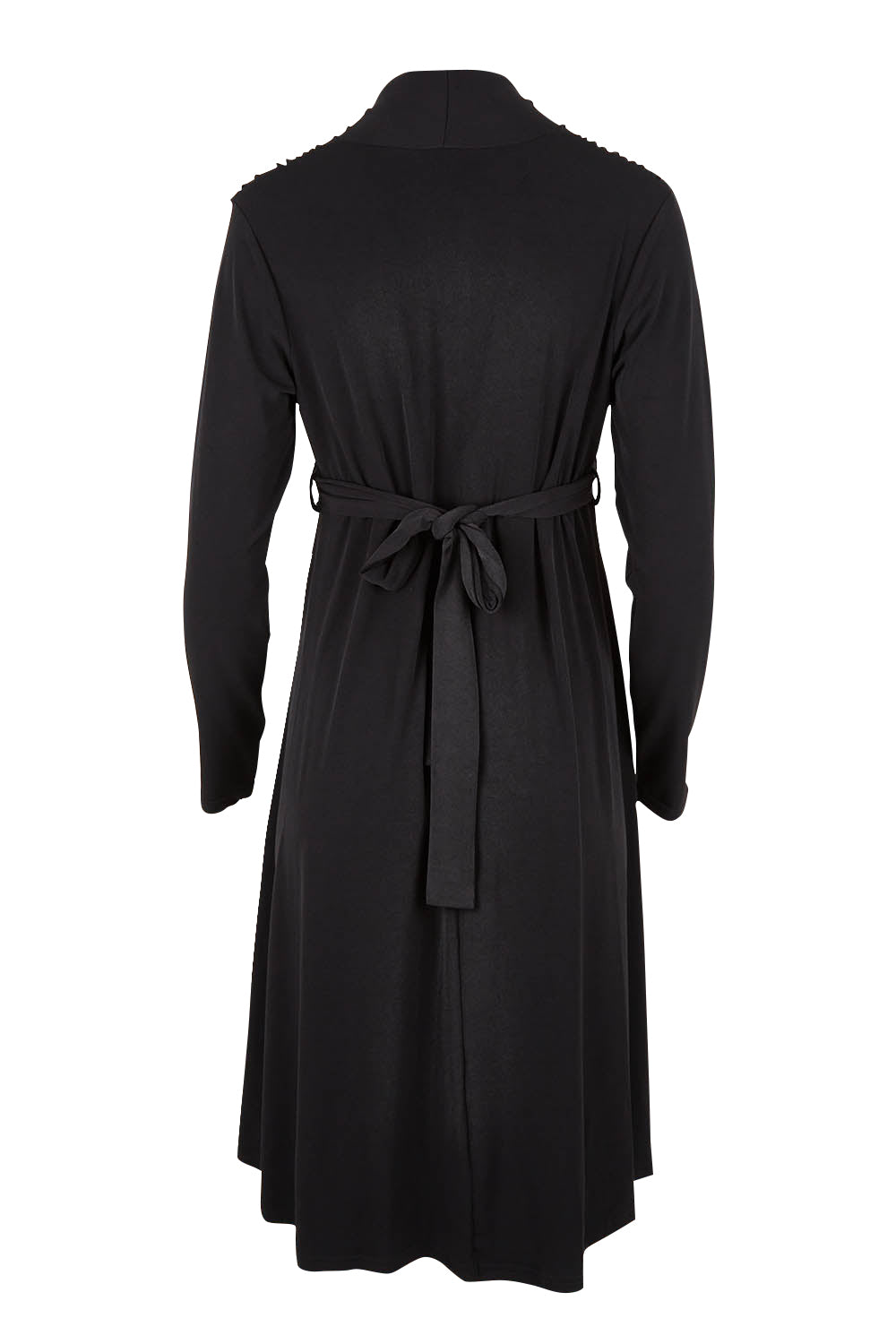 Product shot of The Desk To Date Dress in colour Black (Black), from the back