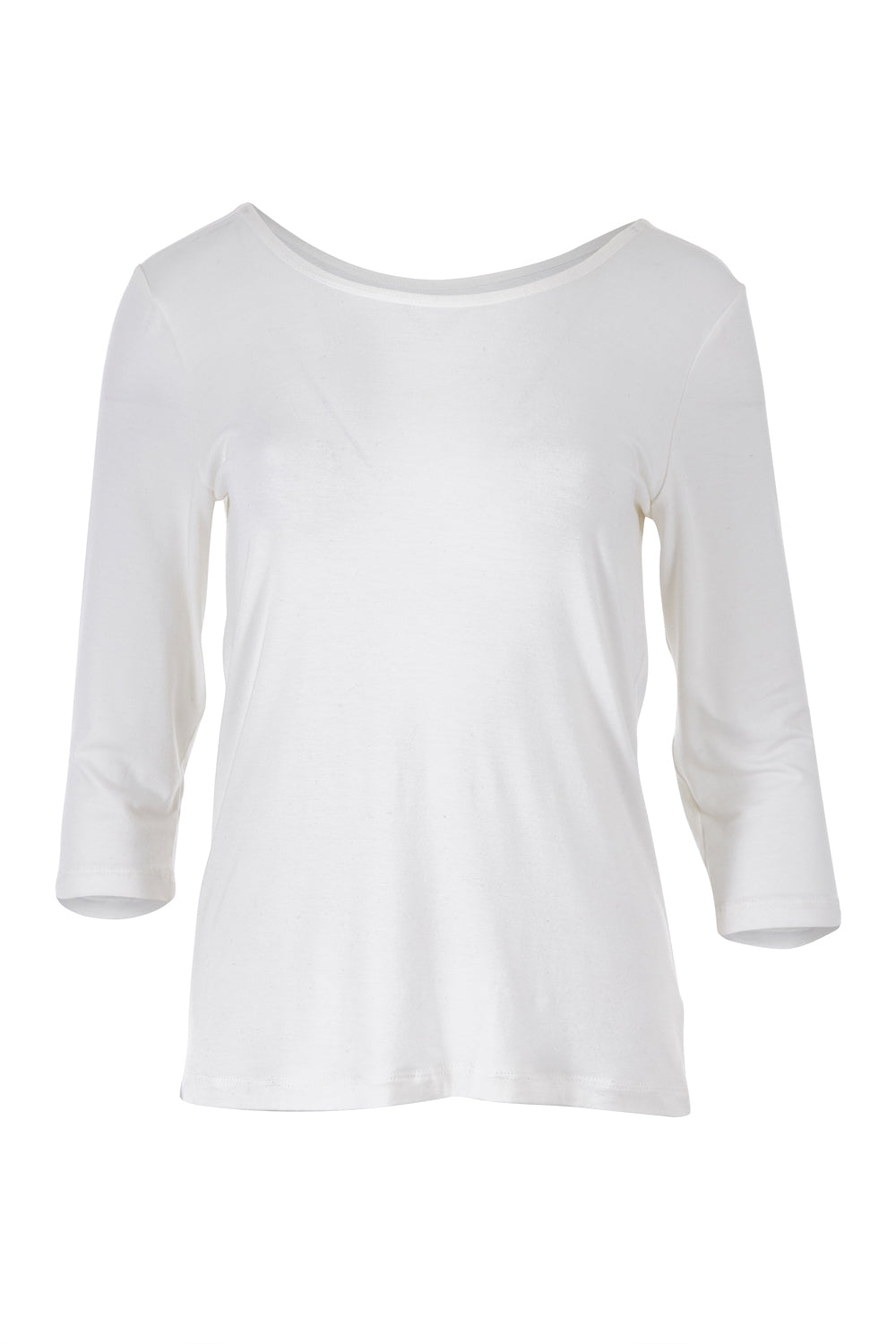 Product shot of The Reversible Cowl Neck Top in colour White (White), detail