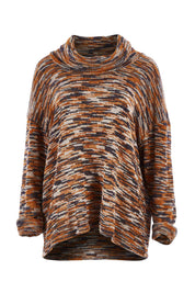 Product shot of the Belle Stripe Chenille Sweater in colour Naturals, from the front