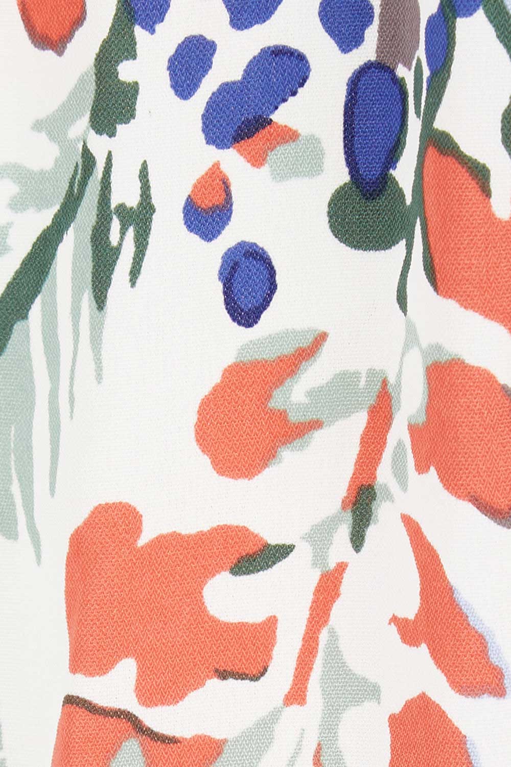 Product shot of the Belle Scatter Floral Kimono Sleeve Dress in colour Scatfloral, detail