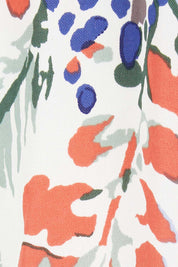 Product shot of the Belle Scatter Floral Kimono Sleeve Dress in colour Scatfloral, detail