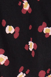 Product shot of the Belle Ditsy Floral Print Bengaline Dress in colour Ditsy (Black), detail